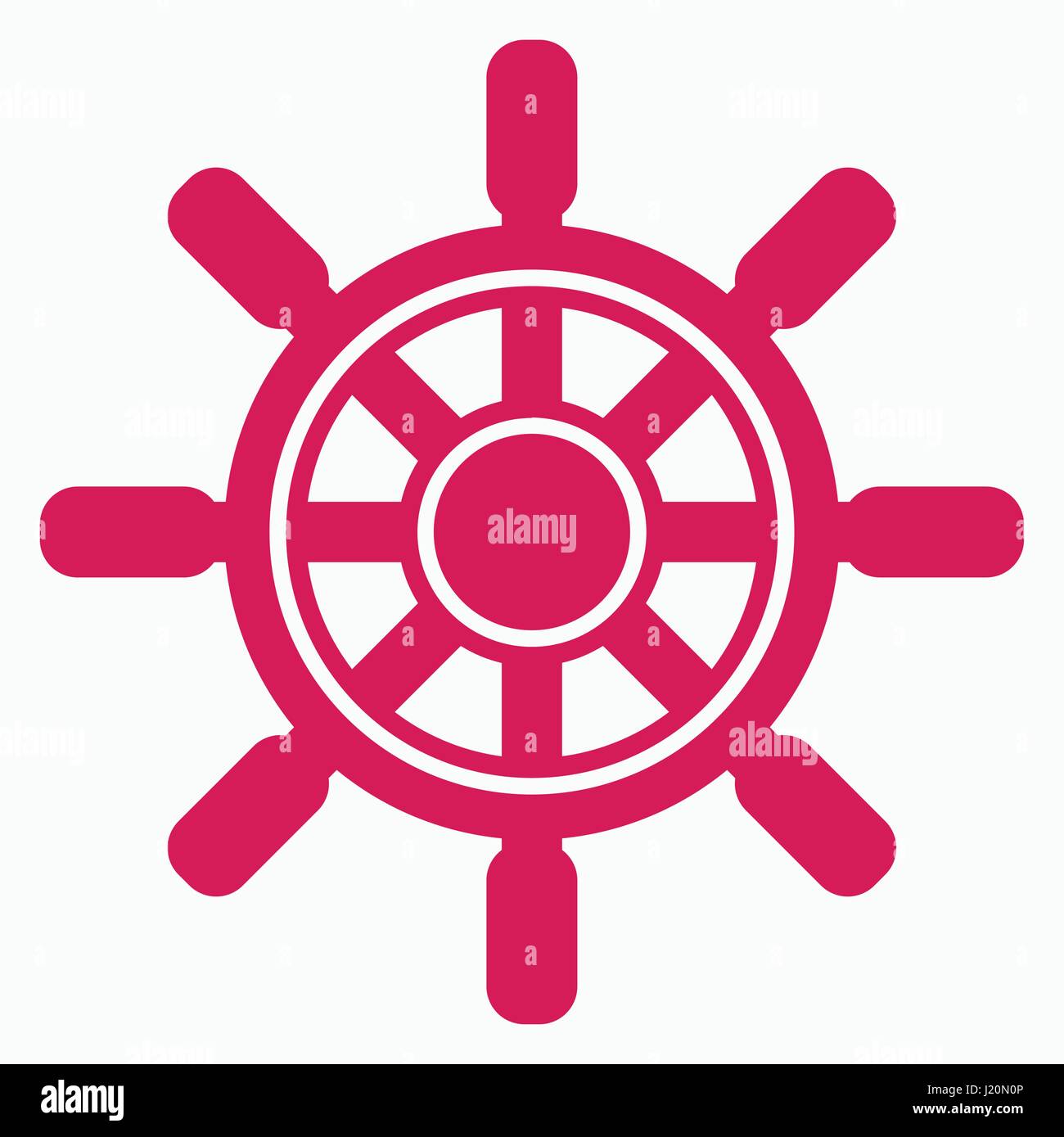 Steering ship flat design vector icon Stock Vector Image & Art - Alamy