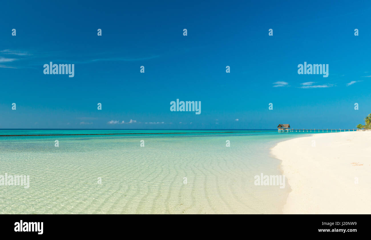 beautiful beach on the maldives Stock Photo