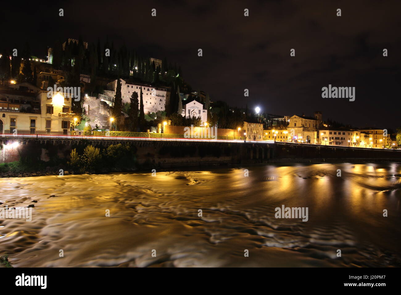 Verona by night Stock Photo - Alamy