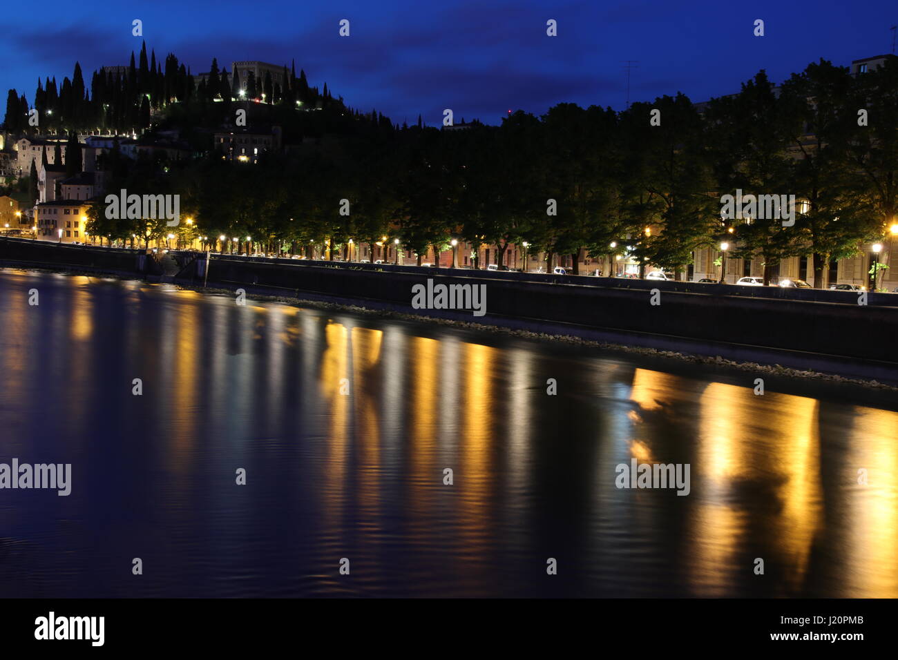 Verona by night Stock Photo - Alamy