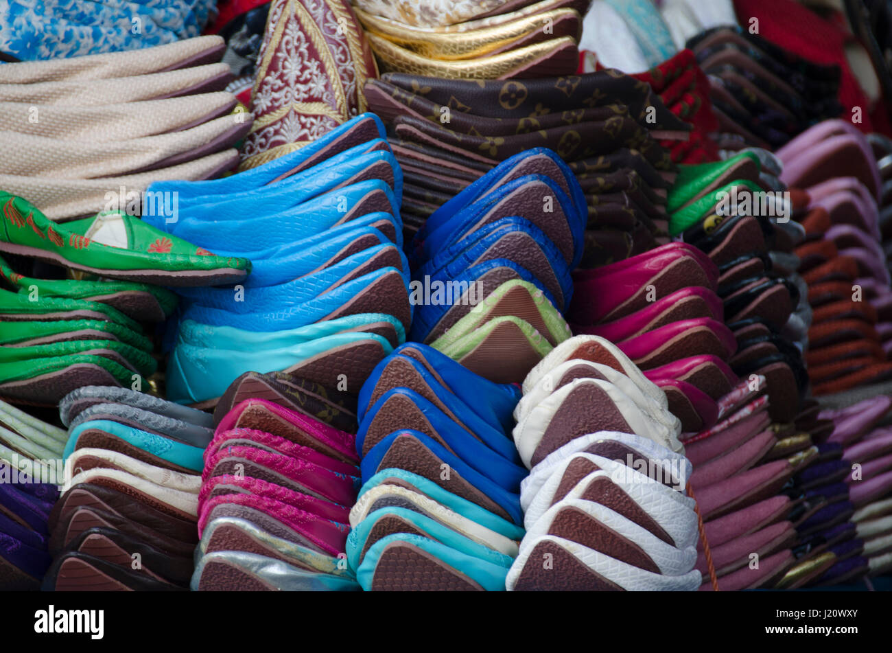 Shoes in Morocco Stock Photo