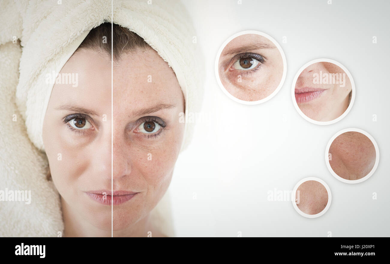 beauty concept - skin care, anti-aging procedures, rejuvenation ...