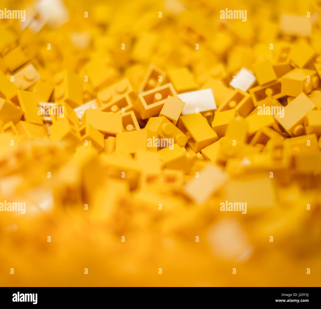 Yellow Block Structure yellow Leggo two blocks in a pile about to be shaped into a new ...