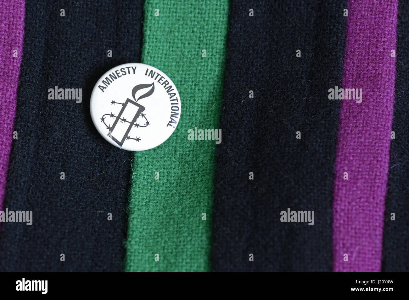 Amnesty International Badge Stock Photo Alamy