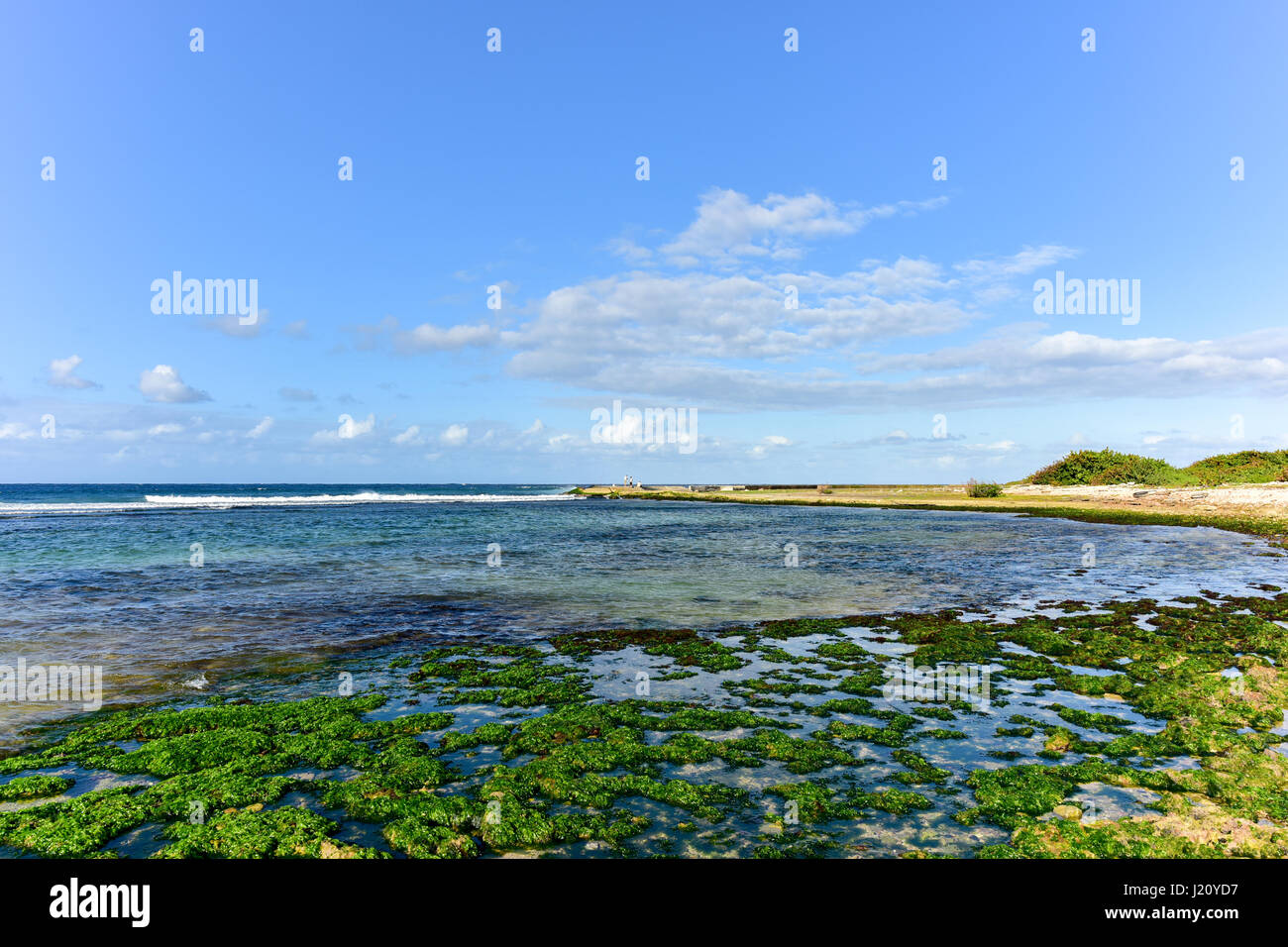 Beach in Alamar, a district in the eastern part of Havana in Cuba. Stock Photo