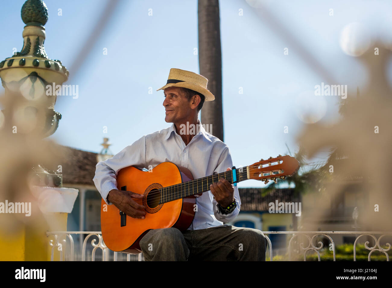 Musician in Trinidad, Cuba Stock Photo Alamy