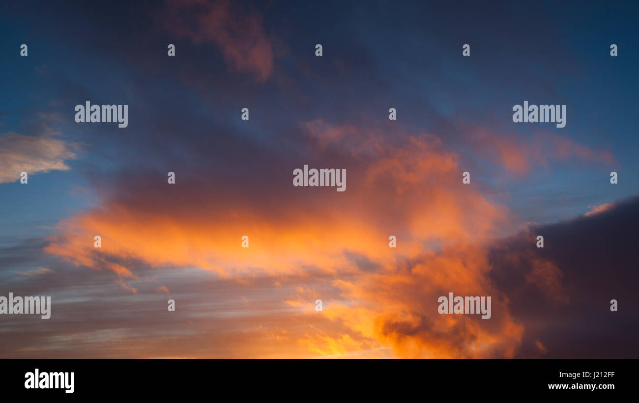 Sunset colors at cloud sky Stock Photo