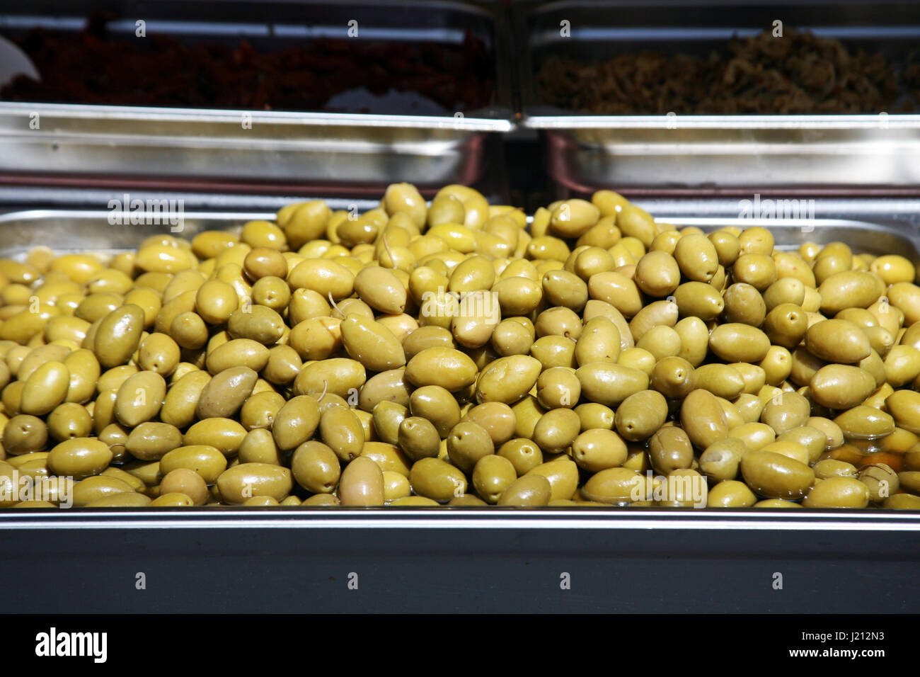 Italian delights,olives,springtime fair in Zagreb,Croatia,Europe,2 Stock Photo