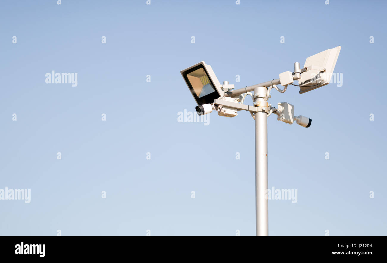 cctv motion sensor scurity cameras protecting property Stock Photo Alamy