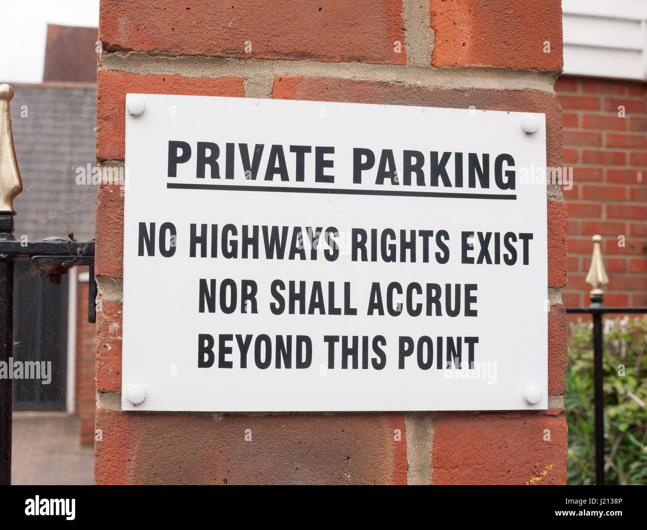 a sign outside near a private residential old people car park saying ...