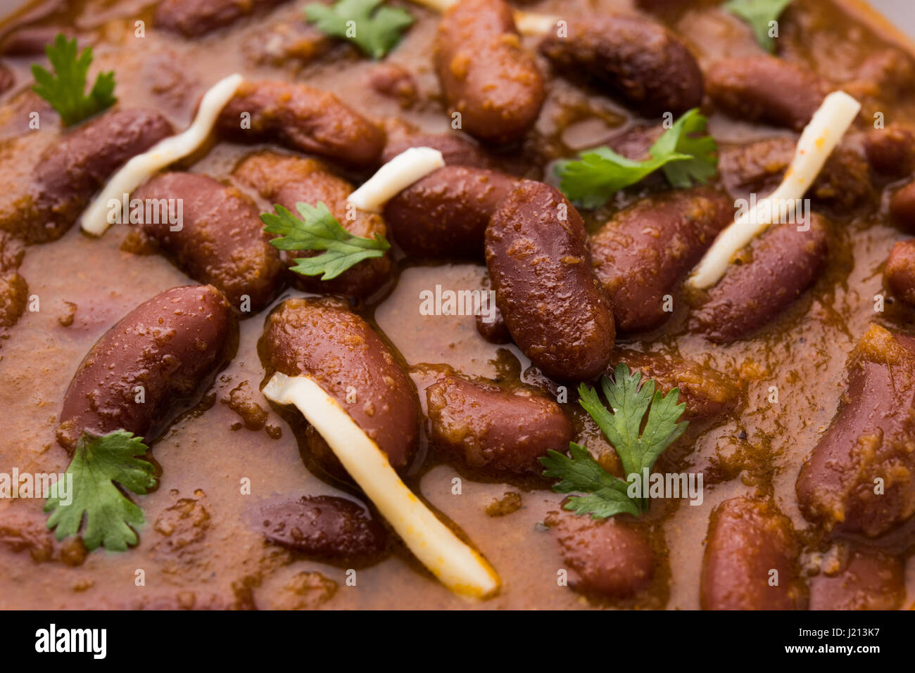 kidney bean curry or rajma or rajmah chawal and roti, typical north