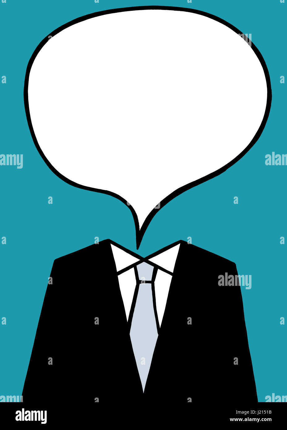 You say. A business illustration about thinking different thoughts. Stock Photo
