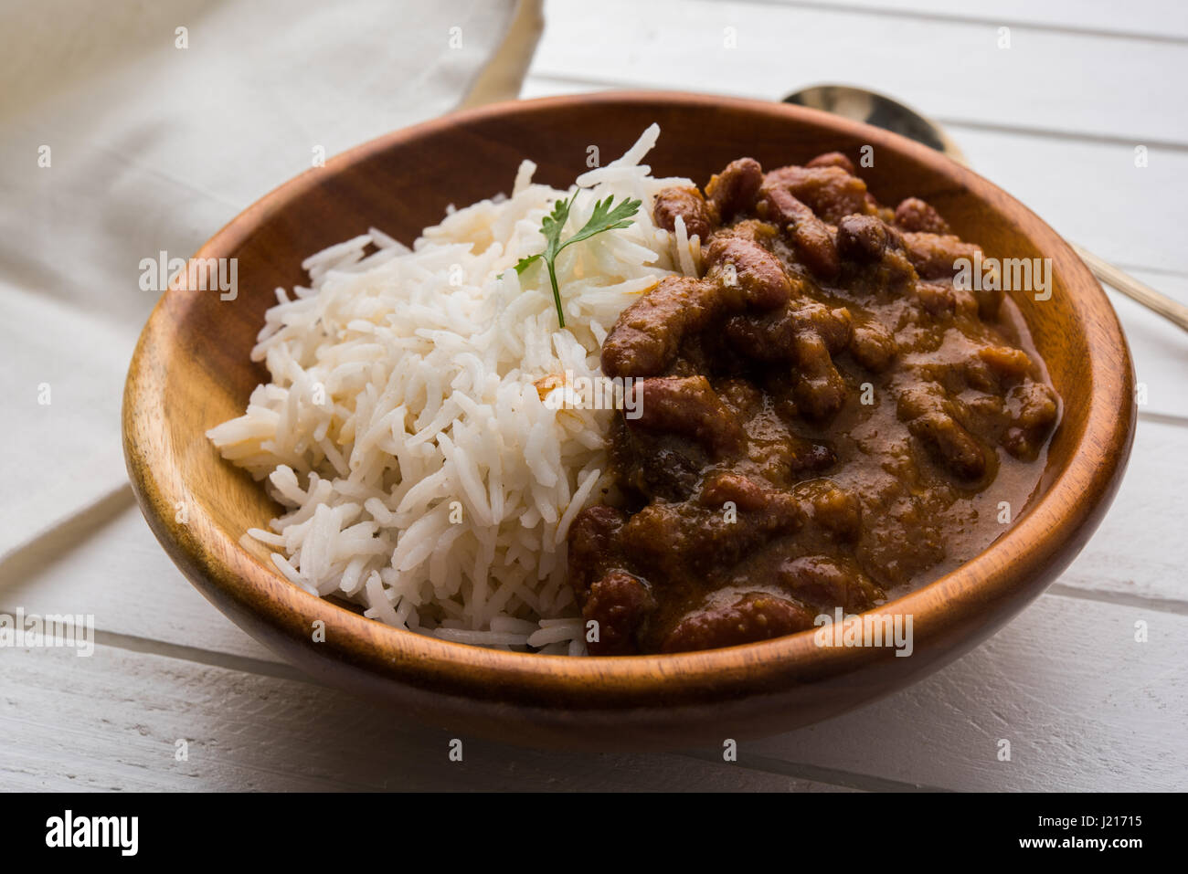 kidney bean curry or rajma or rajmah chawal and roti, typical north