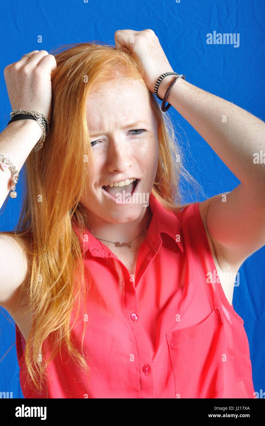 Portrait of a teen with problem Stock Photo - Alamy