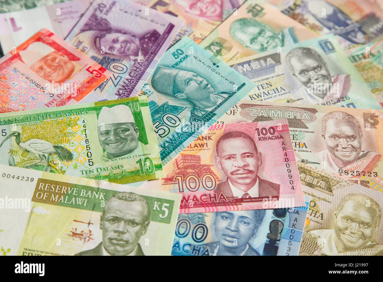 Variety of the African banknotes Stock Photo - Alamy