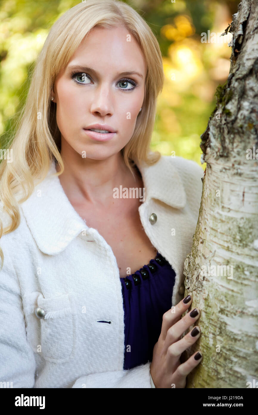 A portrait of a beautiful woman outdoor Stock Photo - Alamy