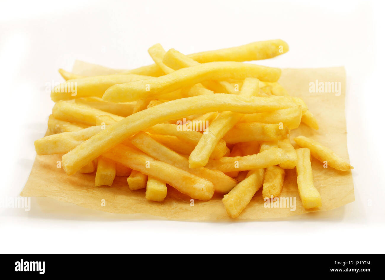 Photo of a macro french fries on a white background Stock Photo