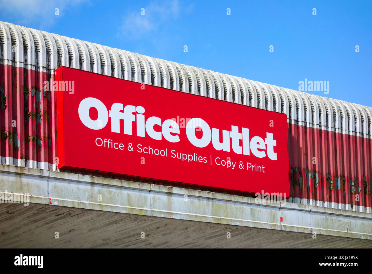 Office Outlet store in Cornwall, England, UK Stock Photo