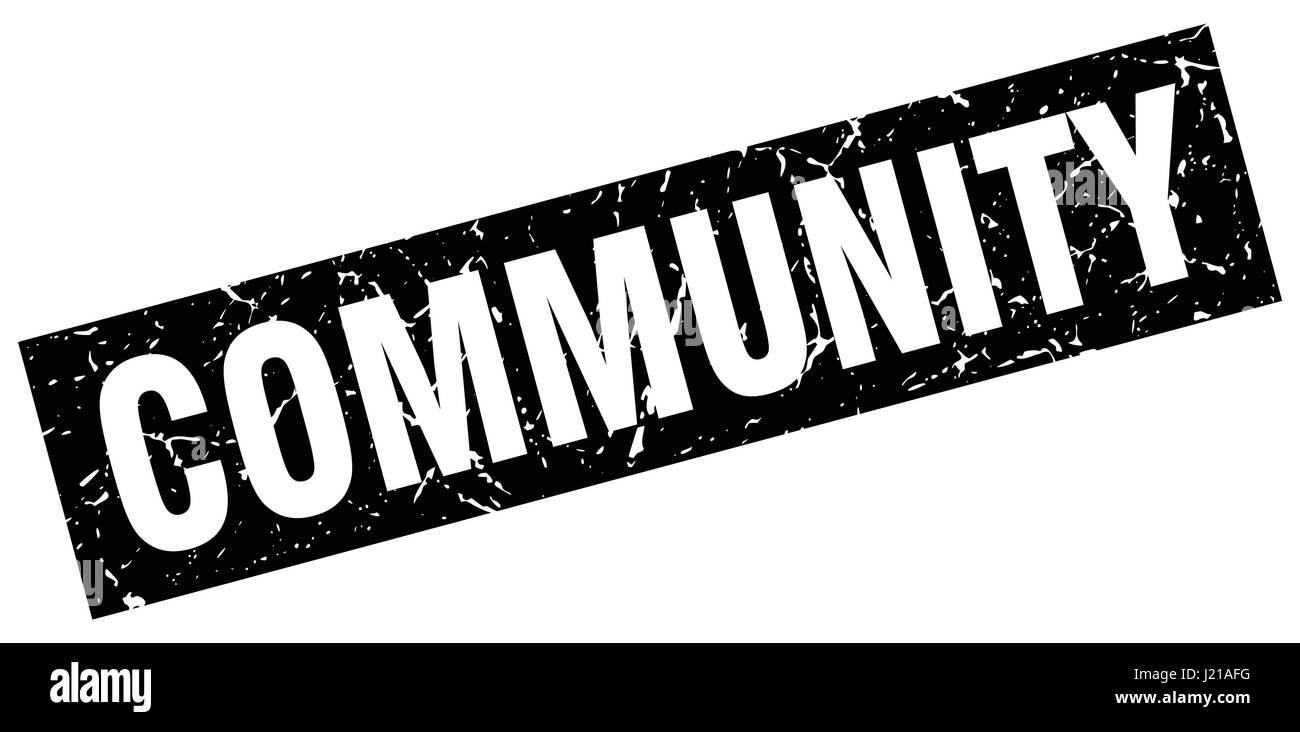 square grunge black community stamp Stock Vector Image & Art - Alamy