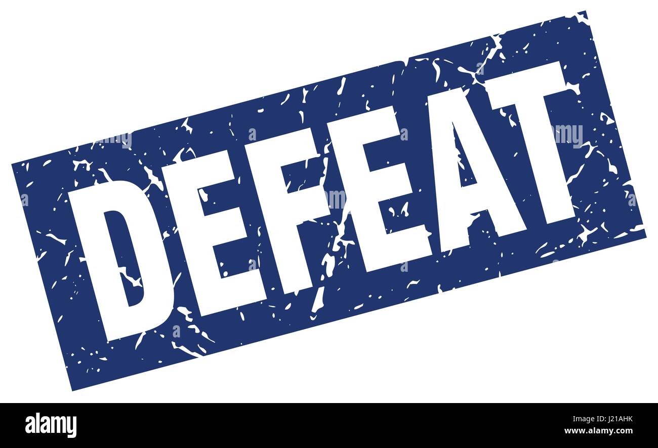 Defeit square grunge blue defeat stamp Stock Vector Image & Art - Alamy