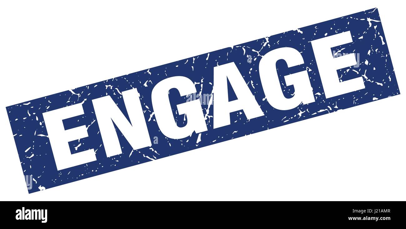 square grunge blue engage stamp Stock Vector Image & Art Alamy