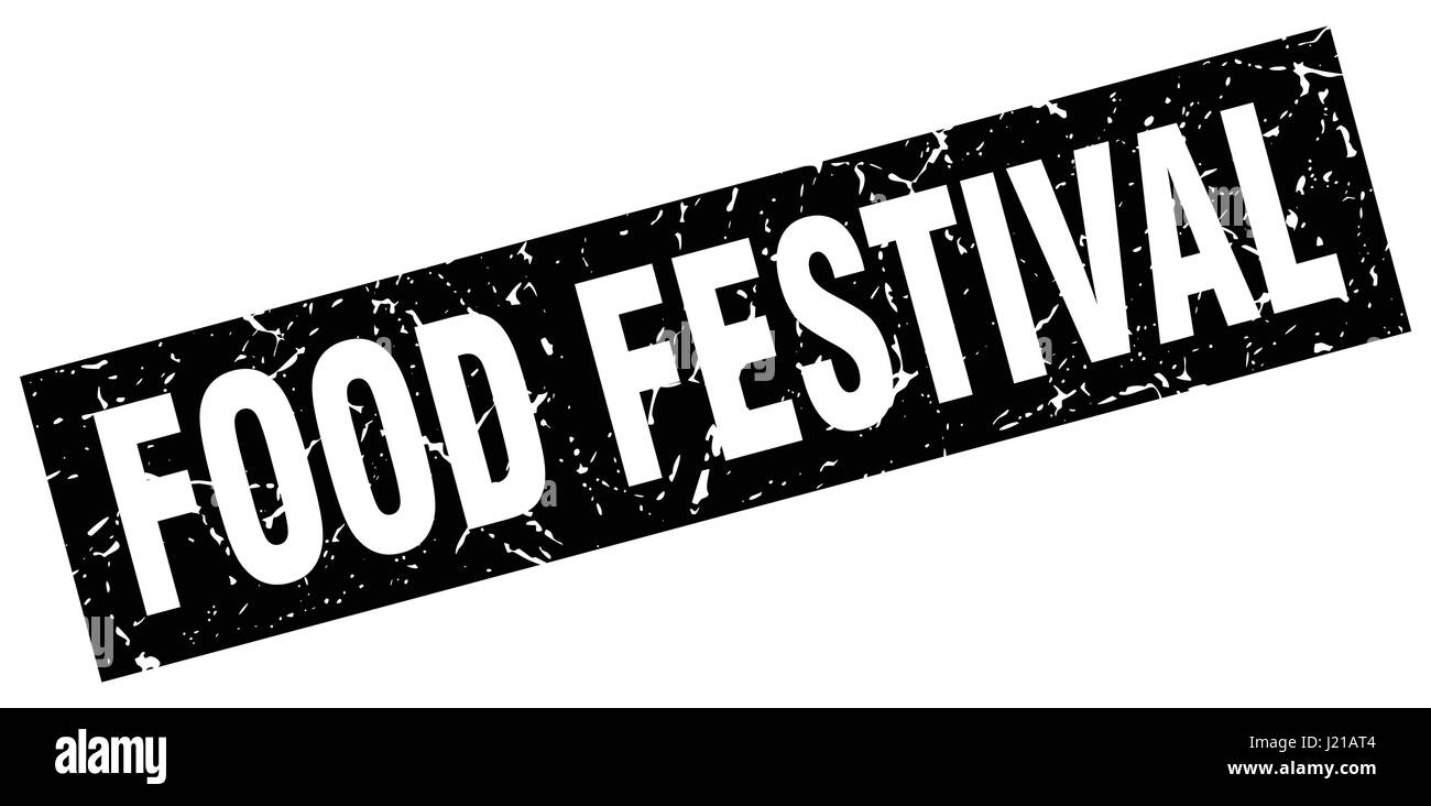 square grunge black food festival stamp Stock Vector Image & Art - Alamy