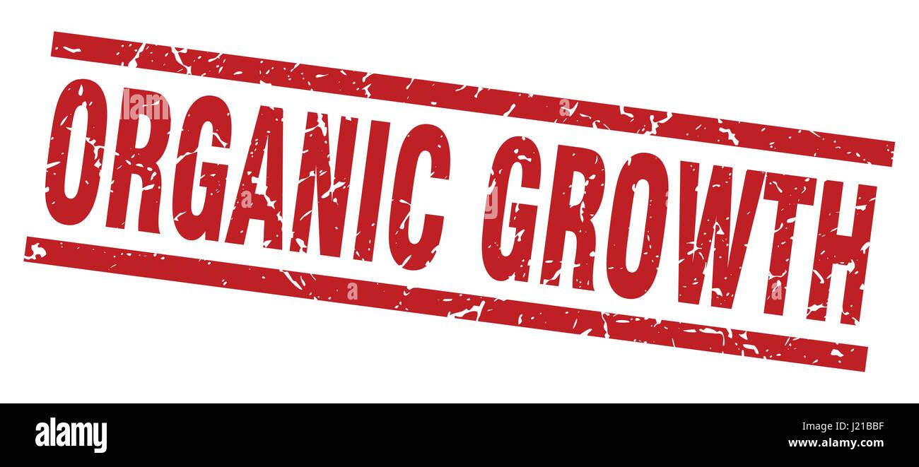 square grunge red organic growth stamp Stock Vector Image & Art - Alamy