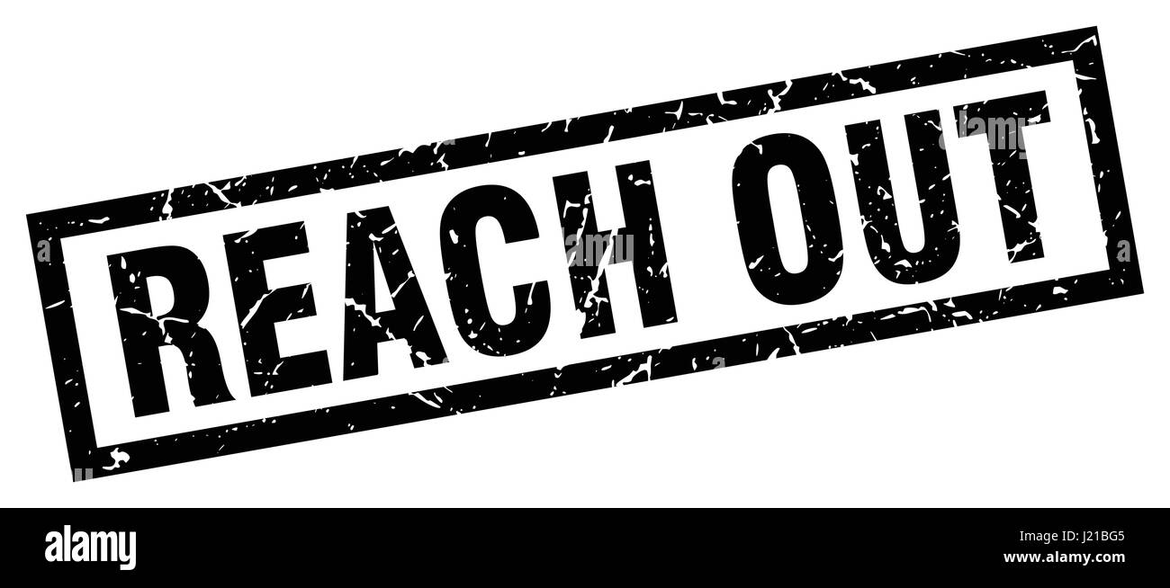 square grunge black reach out stamp Stock Vector Image & Art - Alamy