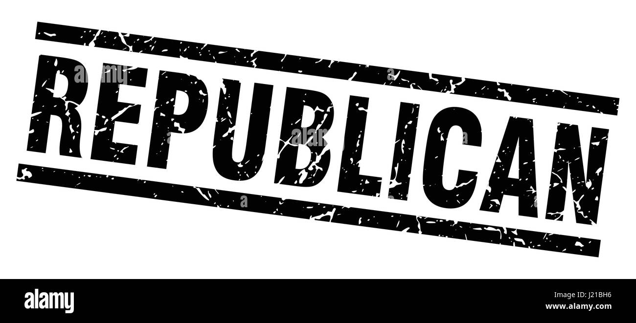 square grunge black republican stamp Stock Vector Image & Art - Alamy