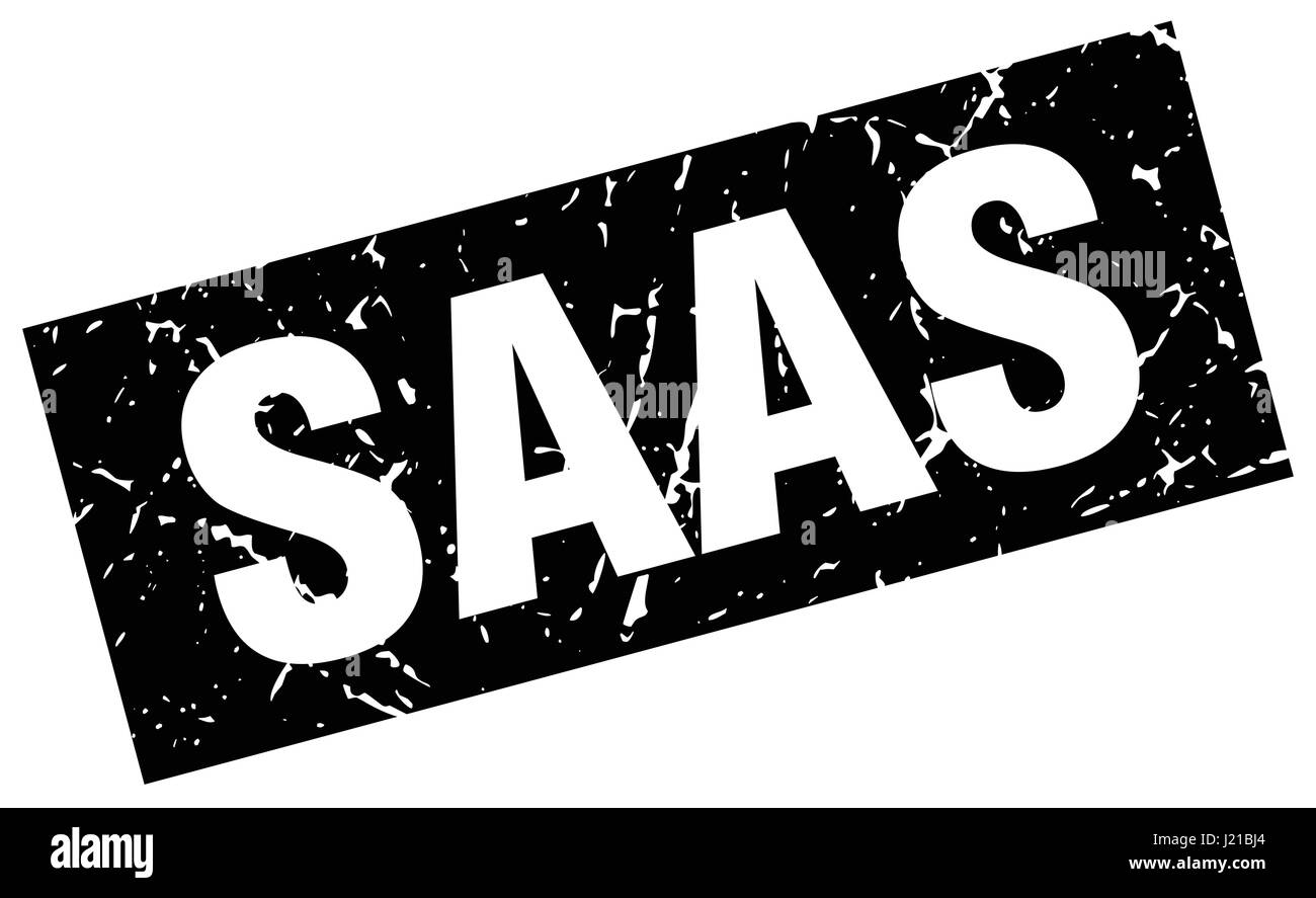 square grunge black saas stamp Stock Vector Image & Art - Alamy