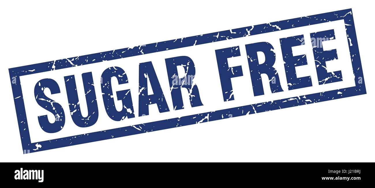 square grunge blue sugar free stamp Stock Vector Image & Art - Alamy