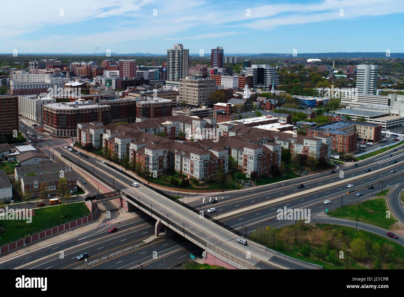 Aerial View of New Brunswick, New Jersey Stock Photo Alamy