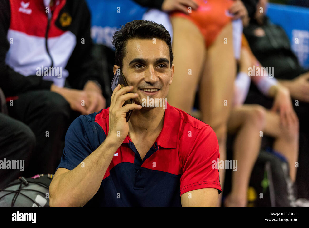 Marian Dragulescu (ROU) during the Women's Apparatus Finals at the European Men's and Women's Artistic Gymnastics Championships in Cluj Napoca, Romania. 23.04.2017 Photo: Catalin Soare/dpa Stock Photo