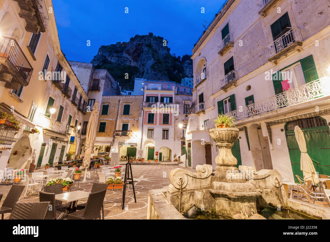 Architecture of Atrani at night Atrani, Campania, Italy Stock Photo Alamy