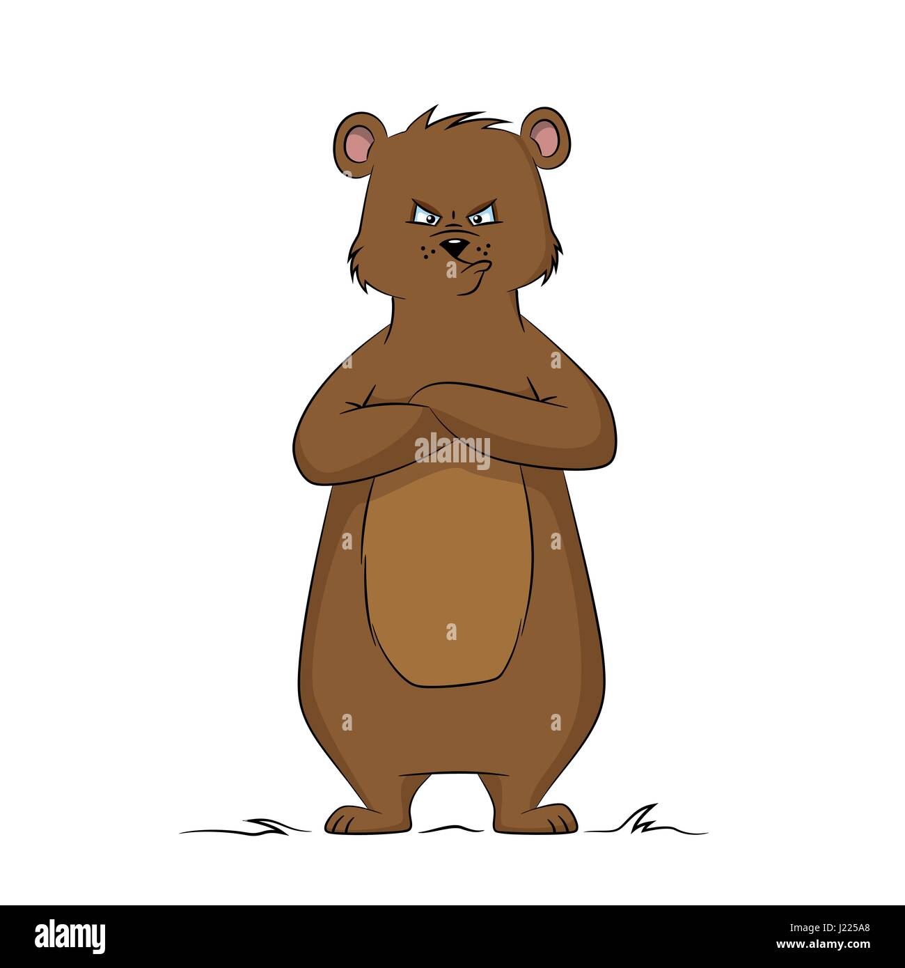 Angry Bear Standing Clip Art
