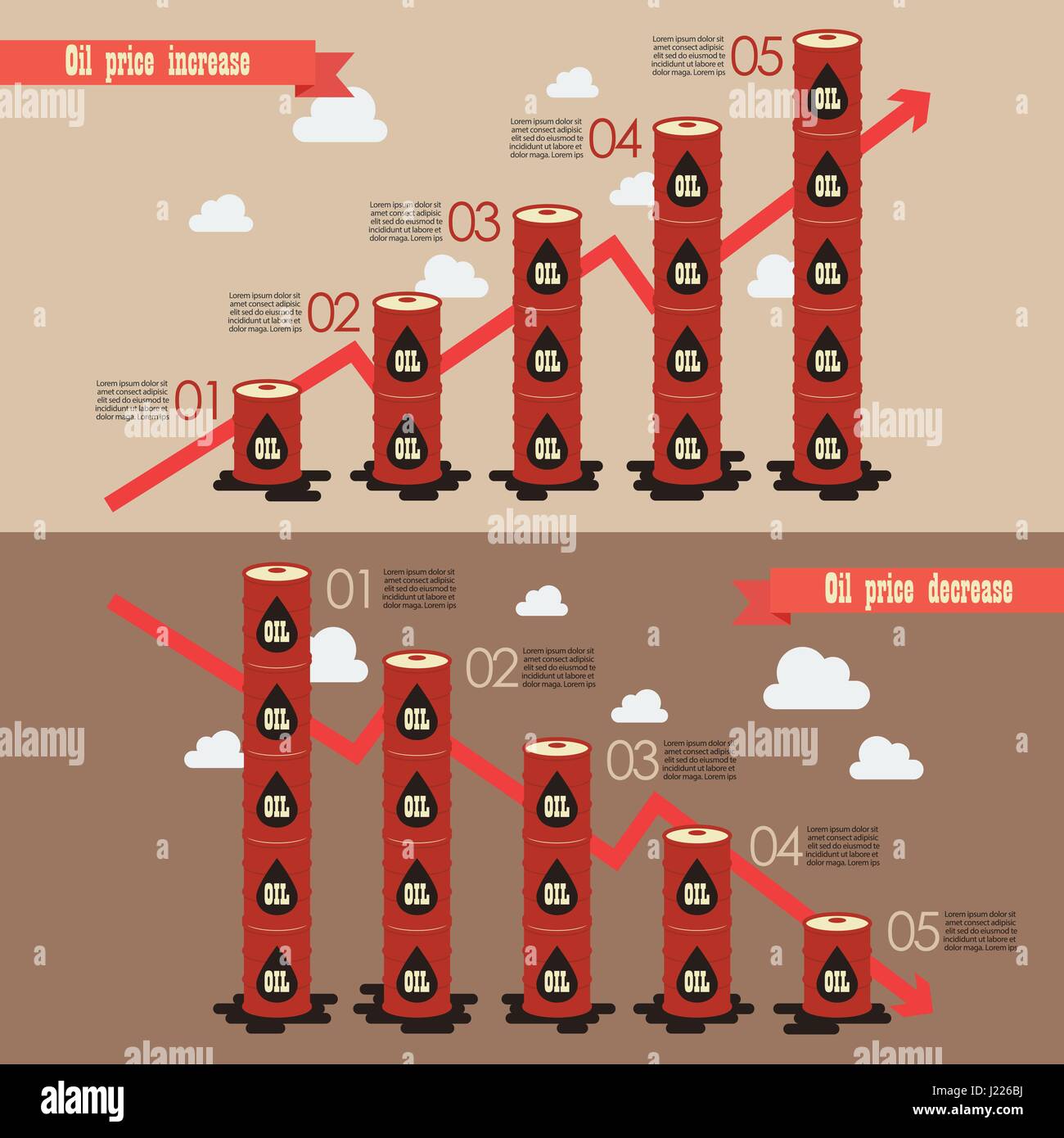 Oil barrel with price chart infographic Stock Vector Image & Art Alamy