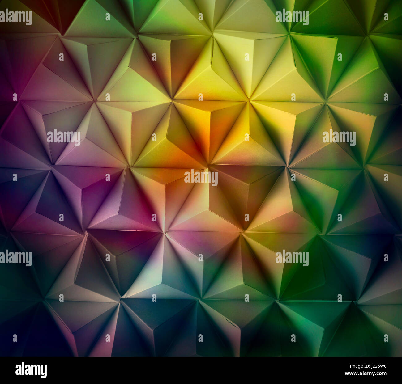 Origami tetrahedrons background Stock Photo - Alamy
