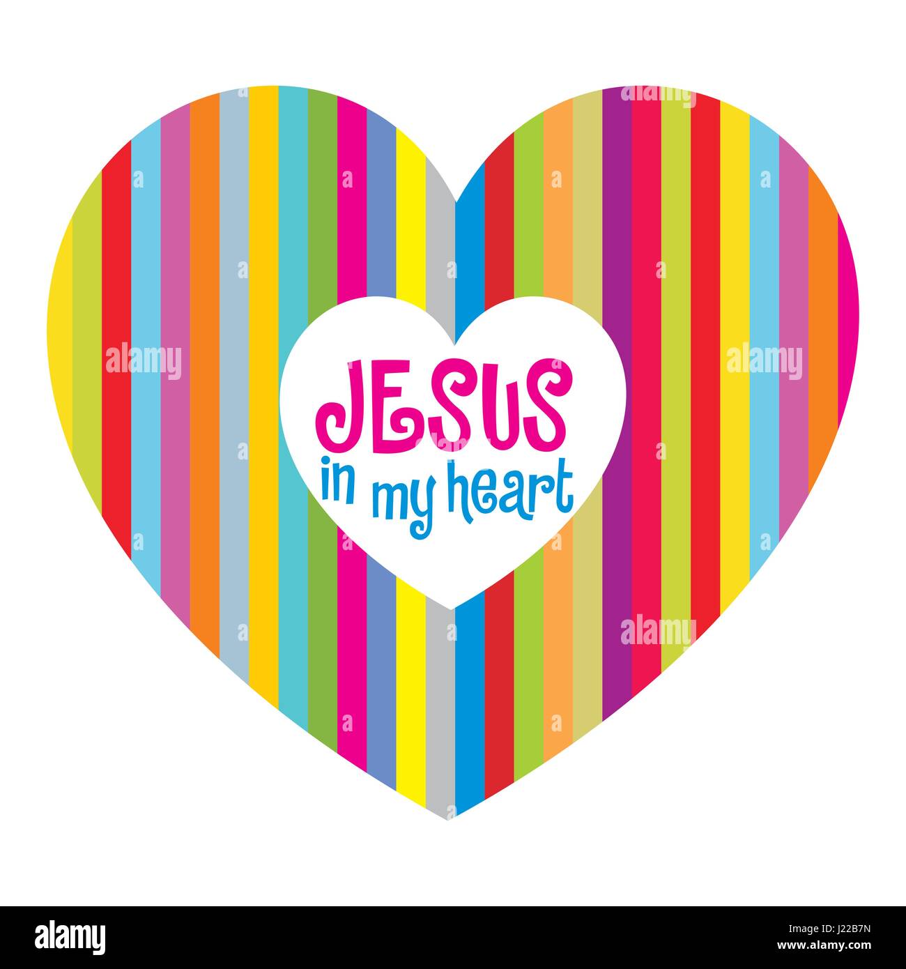 Christian print. Jesus in my heart Stock Vector Image &amp; Art - Alamy