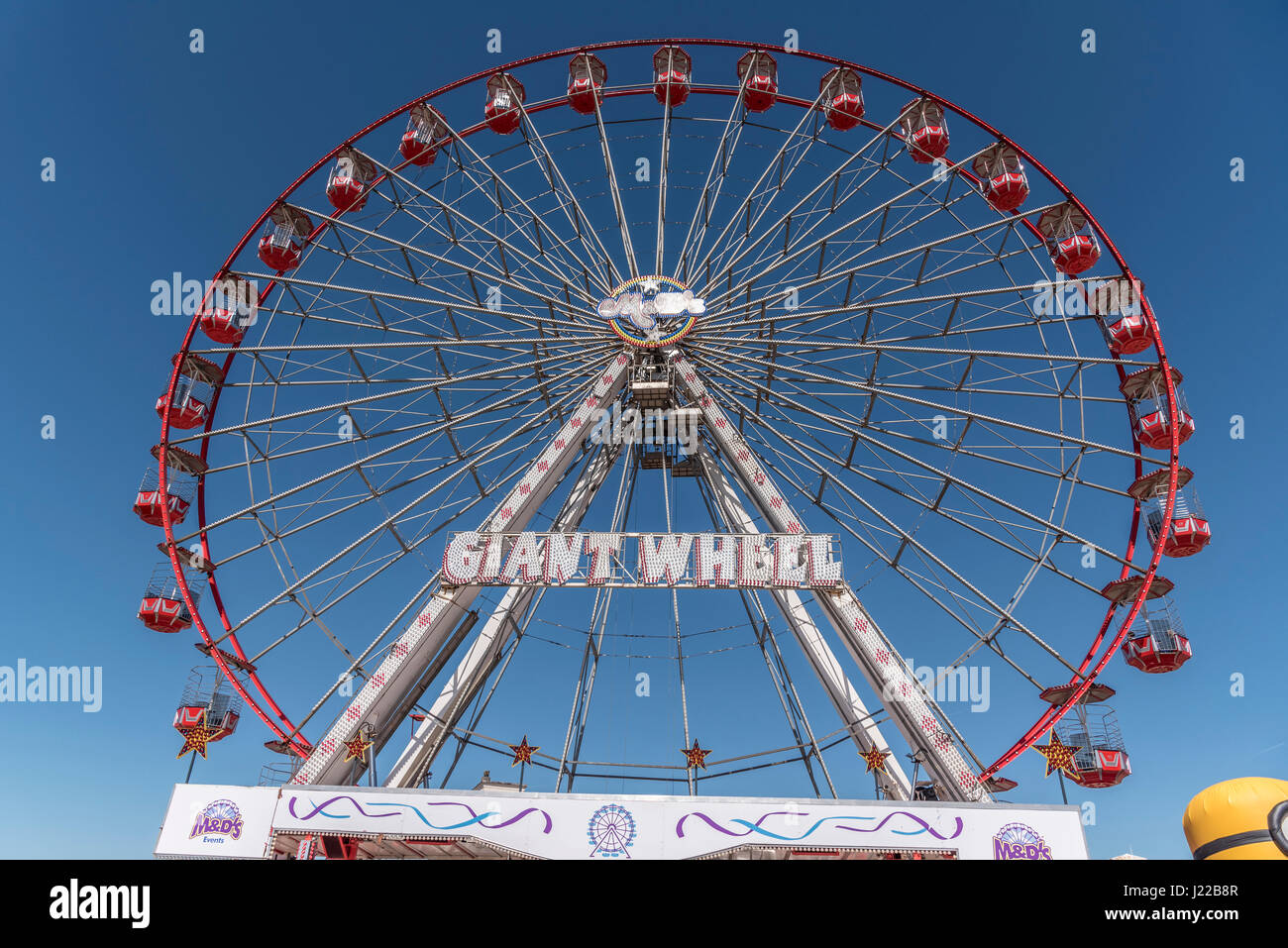 Big wheel attraction at Fort Perch Rock new Brighton. Stock Photo