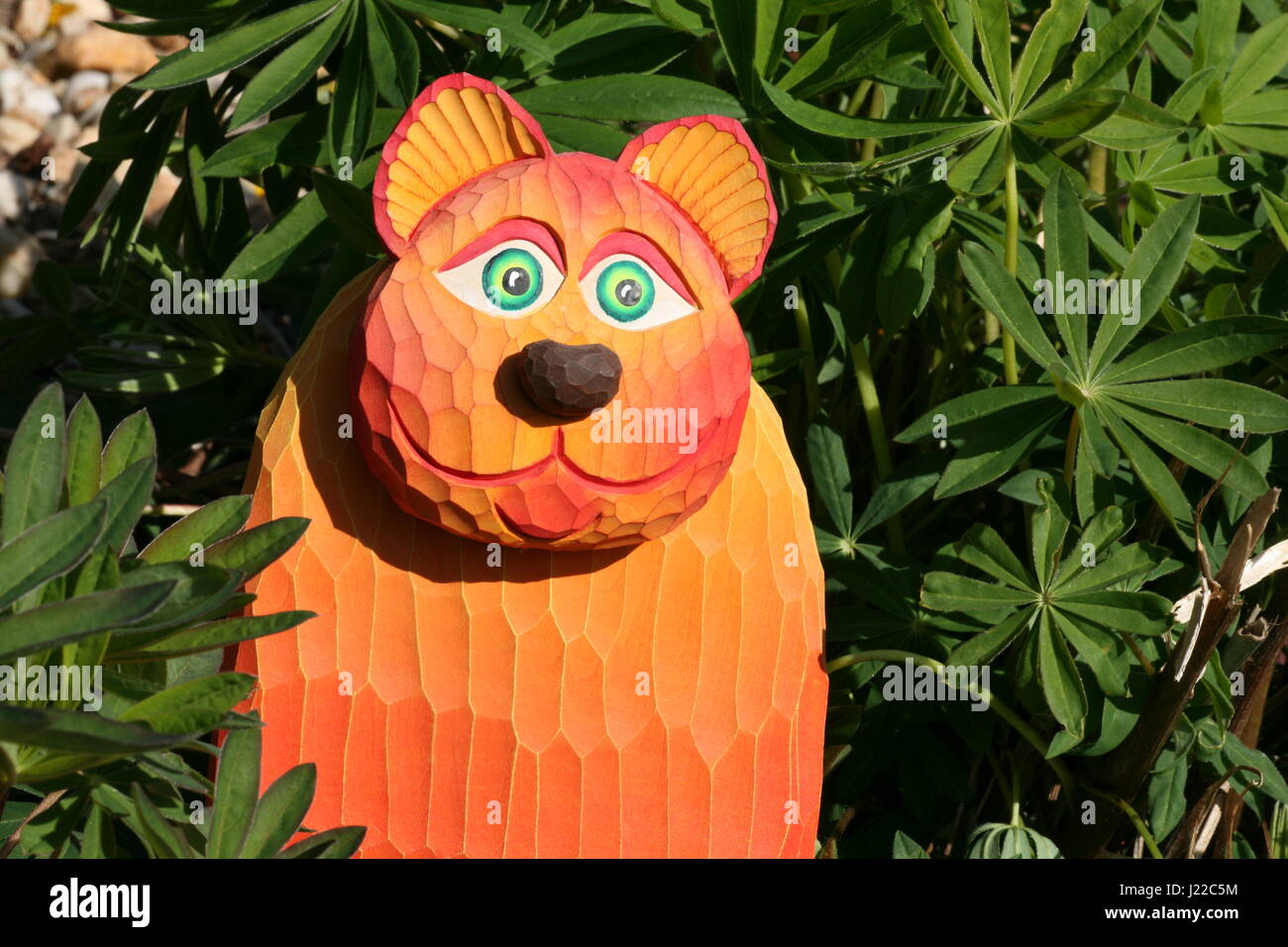 wooden decorative cat Stock Photo - Alamy