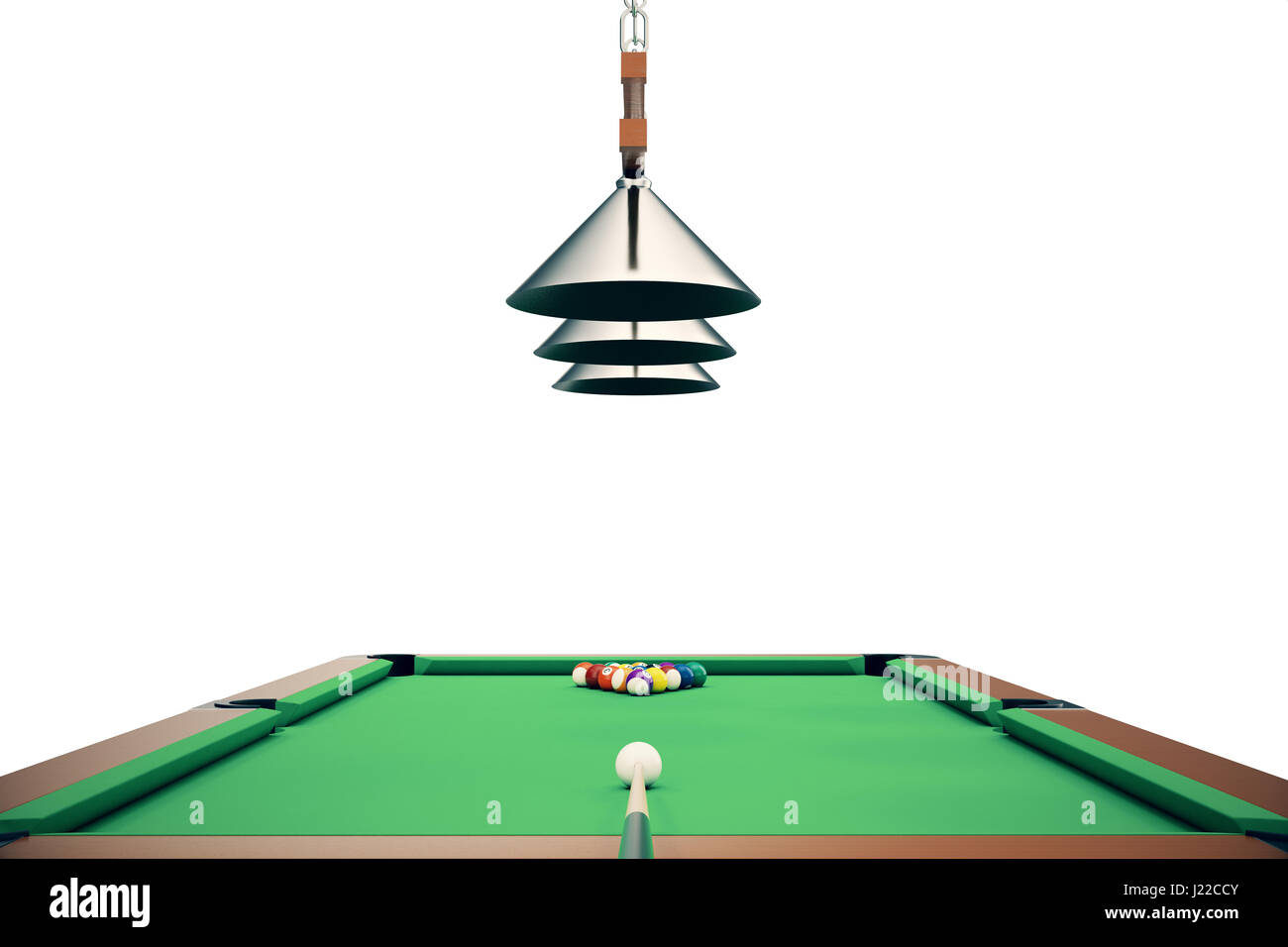 3D illustration pool billiard game. American pool billiard. Pool
