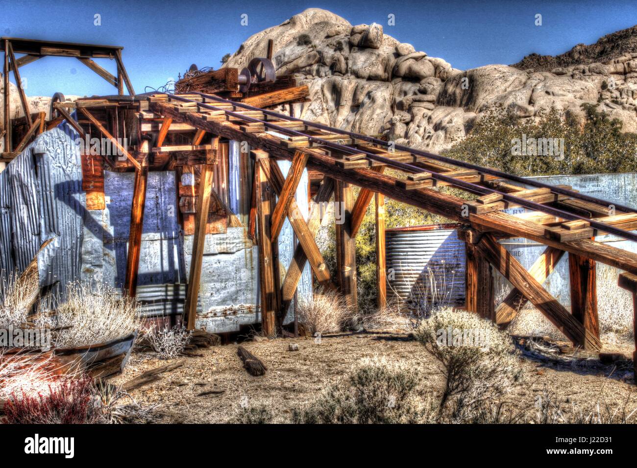 Gold Mine at Joshua Tree Stock Photo Alamy