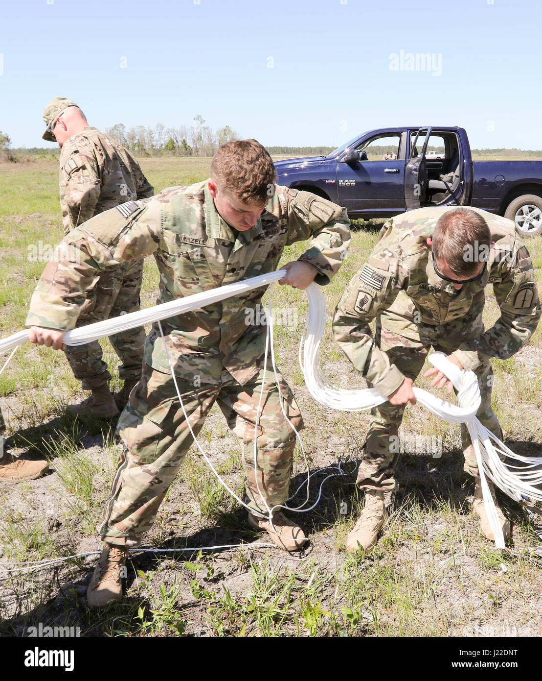Riggers from the 528th Sustainment Brigade train on the Joint Precision ...