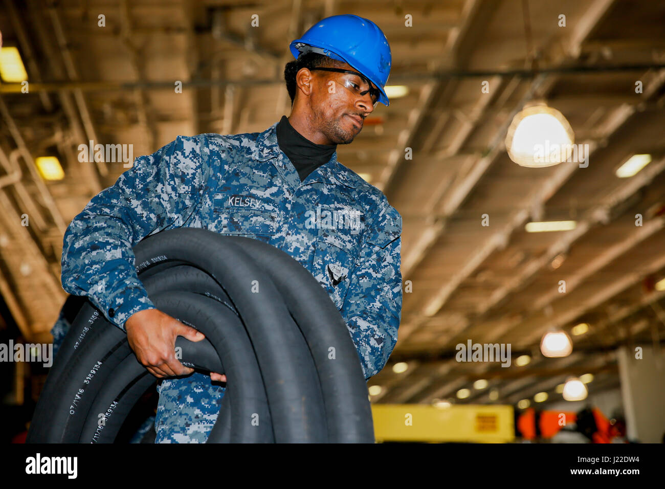 NEWPORT NEWS, Va. (March 6, 2017) Aviation Boatswain’s Mate (Fueling) 3rd Class Quinton Kelsey
