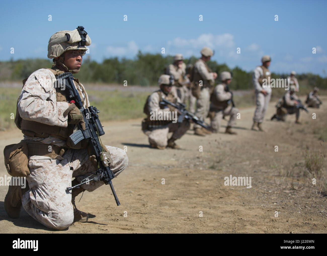 Marines from 3rd Battalion, 2nd Marine Regiment conduct patrolling ...