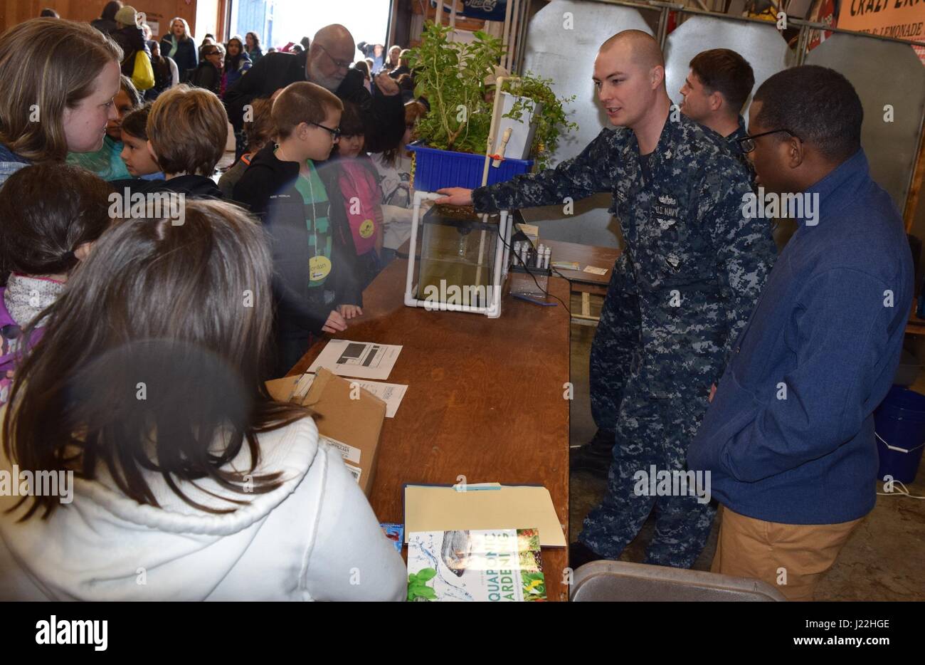The importance of water – including habitat, conservation and environmental stewardship – was demonstrated during the 22nd annual Kitsap Water Festival that included a team of Naval Hospital Bremerton’s (NHB) Science, Technology, Engineering and Mathematics (STEM) Sailors on April 18, 2017 (Official Navy photo by Douglas H Stutz, Naval Hospital Bremerton Public Affairs). Stock Photo