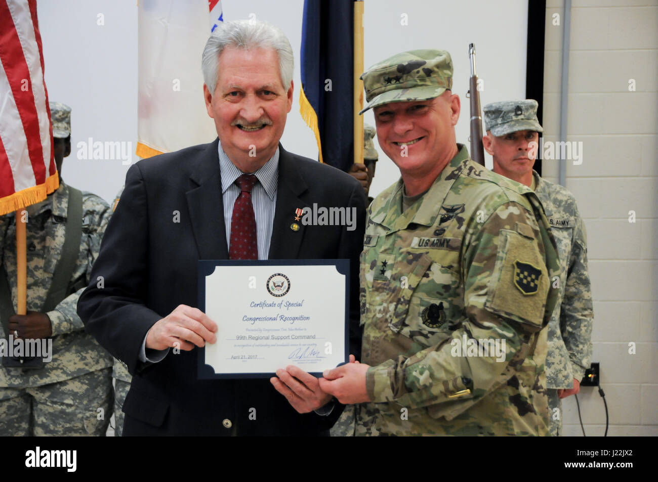 The 99th Regional Support Command receives the Army Superior Unit Award ...