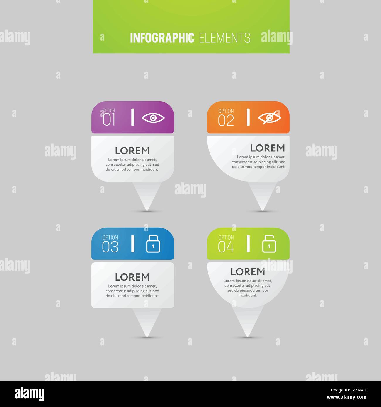 Set of infographics elements. EPS10. Vector.Can be used for workflow layout, diagram, business step options Stock Vector