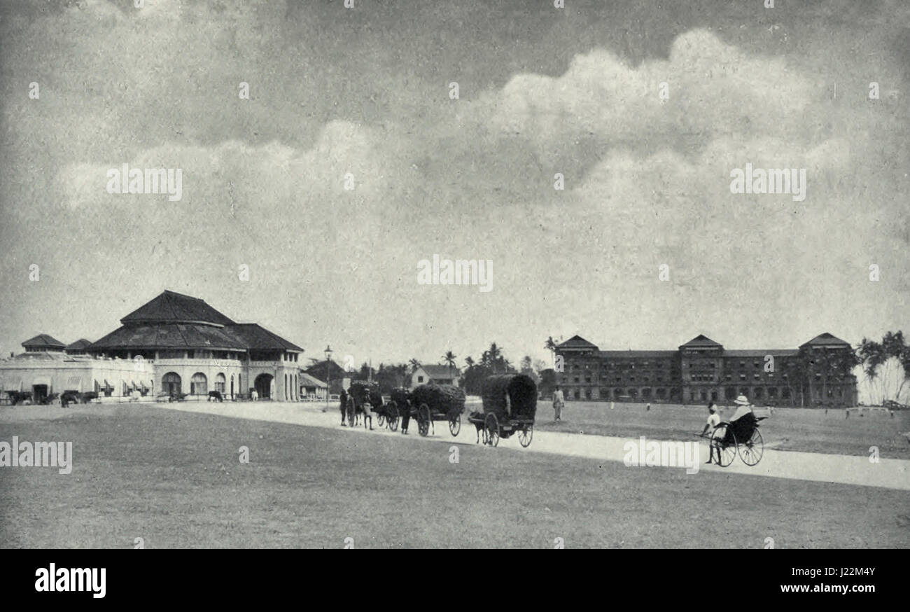 The Colombo Club and the Galle Face Hotel, Ceylon, circa 1900 Stock Photo