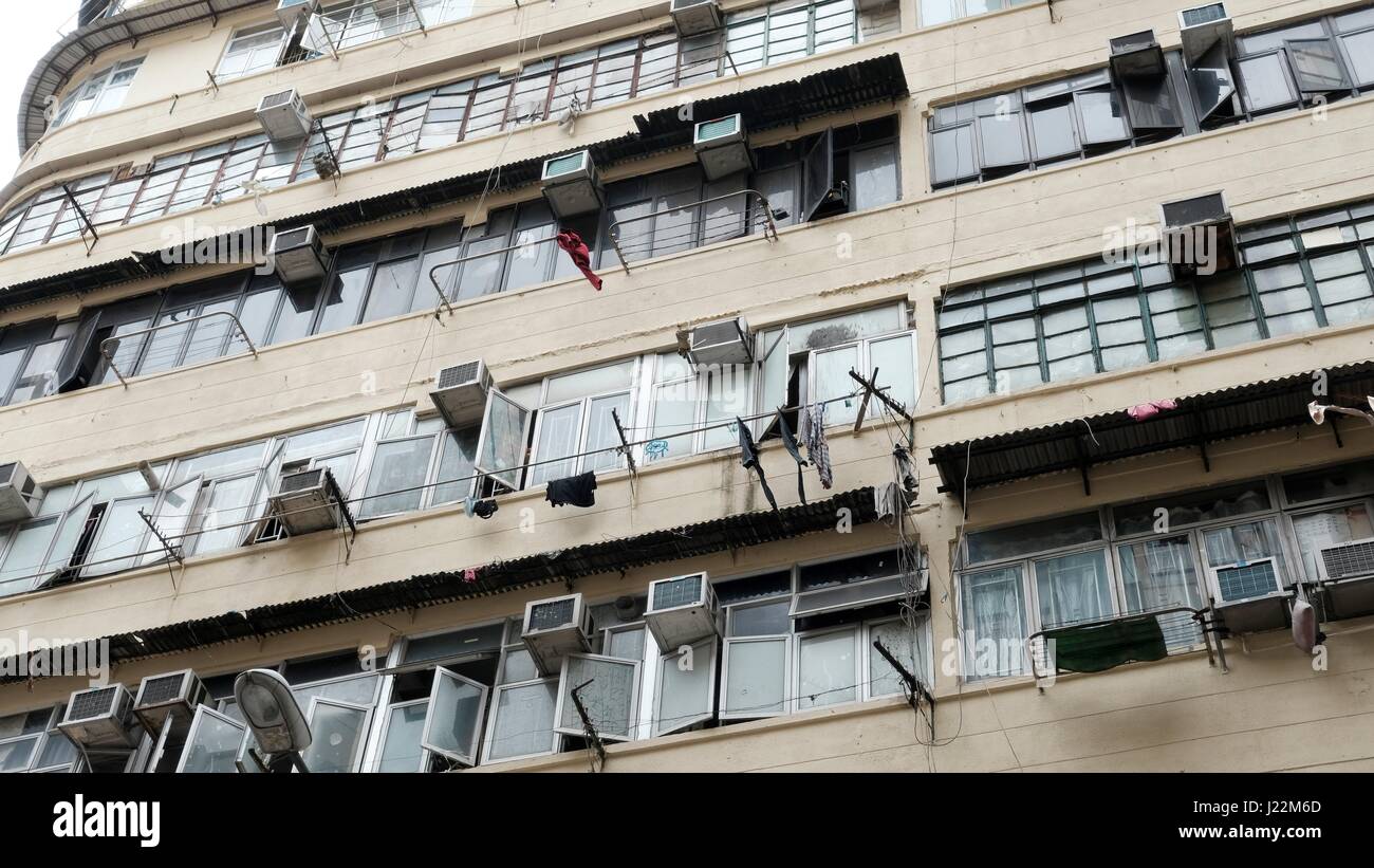 Hong Kong Sham Shui Po tenements Stock Photo